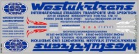 DKP0195 Набор декалей под НЕФАЗ-93341 транспортная компиния WestUkrTrans, синий (100x290 мм)