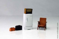 Холодильник, радиола, кресло, чемодан, сумка по к/ф (Моделстрой 1:43)
