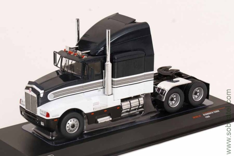 седельный тягач №183 Kenworth T600A 1986 черный с белым (iXO 1:43)