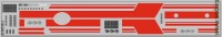 DKP0211 Набор декалей Полосы для Ликинский-5256.00 красные, вариант 1 (45x290 мм)