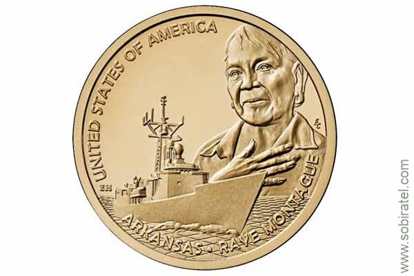 1 доллар 2025 США. Рэй Монтегю. Арканзас. Серия Американские инновации