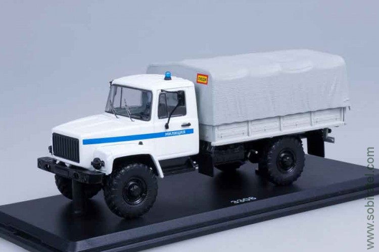 Горький-3308 4х4 (двигатель ЗМЗ-513) тент, Милиция (SSM 1:43)