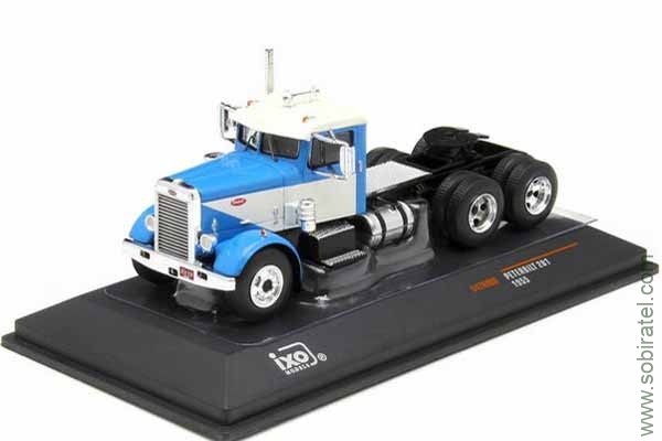 седельный тягач в масштабе 1:64 Peterbilt 281 1955 бело-синий, iXO