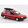 Renault 21 Nevada 1989 с багажником на крыше красный (Norev 1:43)