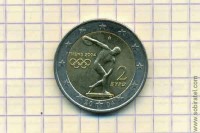 2 евро 2004 Греция, летние Олимпийские игры 2004