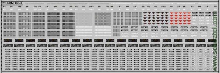 DKM0264 Набор декалей Шильдики и приборки камских грузовиков, вариант 1 (200х70 мм)