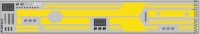 DKP0213 Набор декалей Полосы для ЛиАЗ-5256.00 желтые, вариант 1 (45x290 мм)