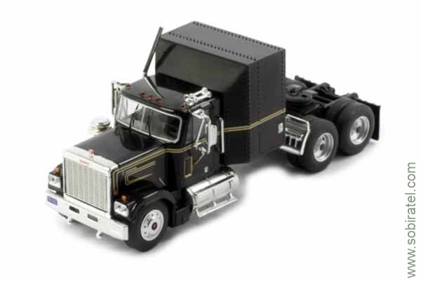 седельный тягач в масштабе 1:64 GMC General 1980 черный, iXO