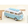 VW T2 Combi 1973 с досками для серфинга, синий (Norev 1/43)