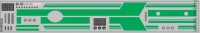 DKP0215 Набор декалей Полосы для ЛиАЗ-5256.00 зеленые, вариант 1 (45x290 мм)