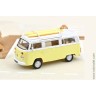 VW T2 Combi 1973 с досками для серфинга, жёлтый (Norev 1/43)