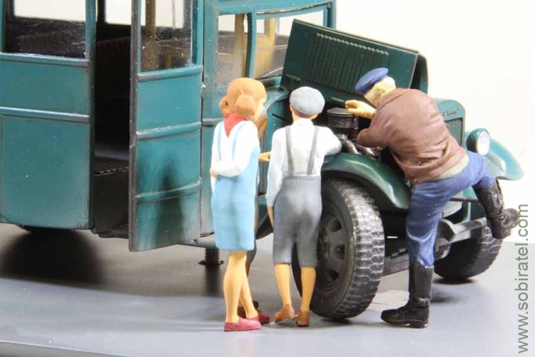 композиция Фердинанд, проверка мотора (Моделстрой 1/43)