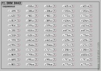 DKM0443 Набор декалей Номерные знаки России - регион 15 - Республика Северная Осетия-Алания (100x70 мм)