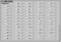DKM0444 Набор декалей Номерные знаки России - регион 16 - Республика Татарстан 1993–2006 гг. (100x70 мм)