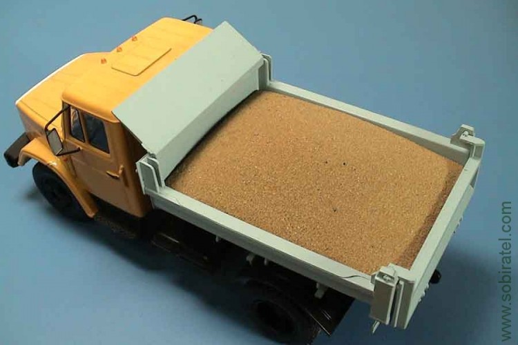 масштабная модель Груз в кузов для ЗИЛ ММЗ 4505, 45085 песок (ССМ, АИСТ, АВД, Модимио)