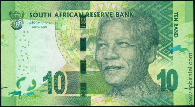 Южная Африка. 10 рандов 2012