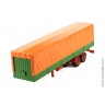 полуприцеп грузовой с тентом, оранжевый с зеленым (iXO 1:43)