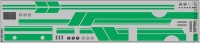 DKP0221 Набор декалей Полосы для ЛиАЗ-5256.00 зеленые, вариант 2 (60x290 мм)