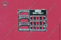 EM-152-1 фототравление. Набор рамки ГРЗ (государственные регистрационные знаки) никель