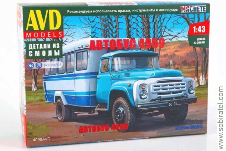Сборная модель Автобус 4959 (AVD 1:43)
