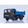 Минский-5551 1988 самосвал, ранняя кабина, хаки-синий (АИСТ 1:43)
