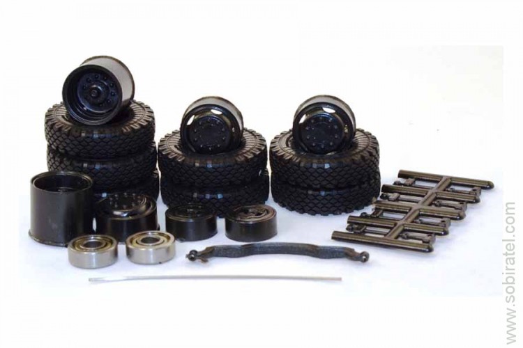 XRM008 Поворотный мост, диски и резина ИЯВ-12Б для Минский-200, полный комплект