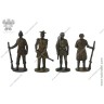 Воины 19 столетия, 4 шт., 40 мм, медь (разные оттенки)