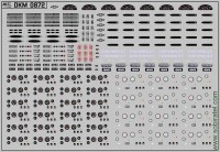 DKM0872 Набор декалей шильдики и приборные панели для доработки жигули 4х4 (100x70 мм)