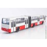 автобус Икарус Ikarus 280.64 планетарные двери, белый с красным (СовА 1:43)