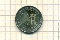 2 евро 2004 Люксембург, монограмма Великого герцога Люксембурга Анри