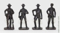 Знаменитые ковбои - 2, 4 шт., 40 мм, SCAME, чернение
