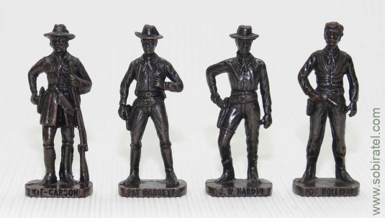 Знаменитые ковбои - 2, 4 шт., 40 мм, SCAME, чернение