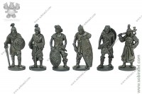 Воины темных веков, 6 шт., 40 мм, железо (разные оттенки)