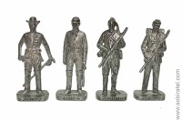 США. Солдаты южан в 1862 году, 40 мм (цвет - железо)