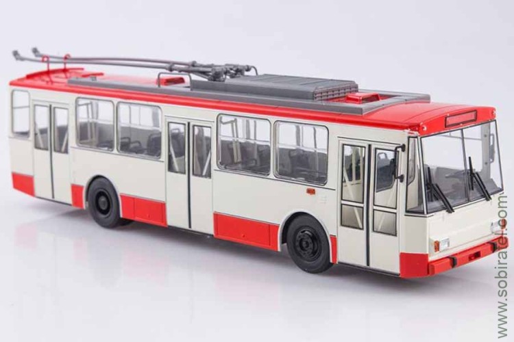 троллейбус Skoda-14TR бело-красный (АИСТ 1:43)