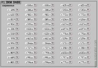 DKM0466 Набор декалей Номерные знаки России - регион 38 - Иркутская область (100x70 мм)