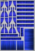 DKM0173 Набор декалей Шторки для Ikarus 256 синие (100x140 мм)
