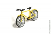 масштабная модель Велосипед с крыльям жёлтый, серебристые спицы (1:43 Моделстрой)