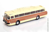 автобус Икарус Ikarus 66 1972 бежевый / коричневый (iXO 1:43)