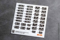 3D-декаль. Автономера СССР после 1946г чёрные (Emboss 1/43)
