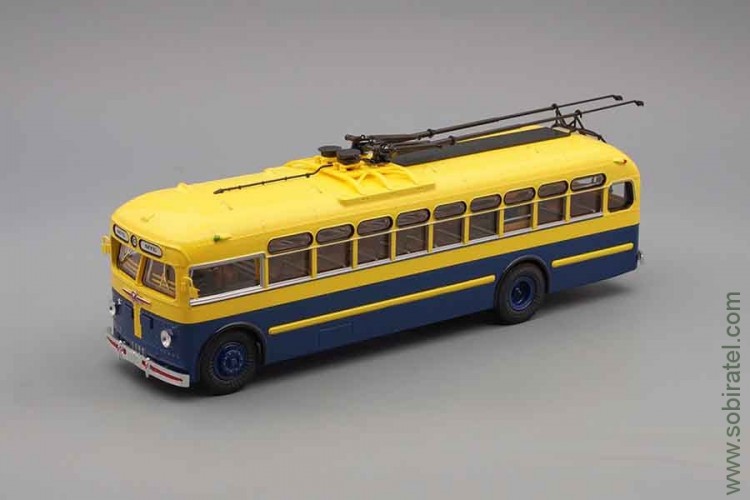троллейбус МТБ-82Д производства ЗиУ 1947-1951, желто-синий (ULTRA 1:43)