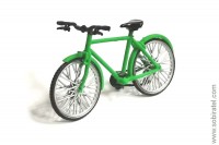 масштабная модель Велосипед с крыльям зелёный, серебристые спицы (1:43 Моделстрой)