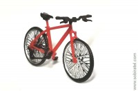 масштабная модель Велосипед без крыльев красный, серебристые спицы (1:43 Моделстрой)