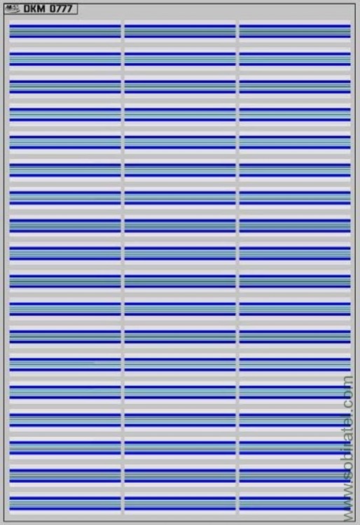 DKM0777 Набор декалей Декор для сидений Икарус бело-голубой (100x140 мм)