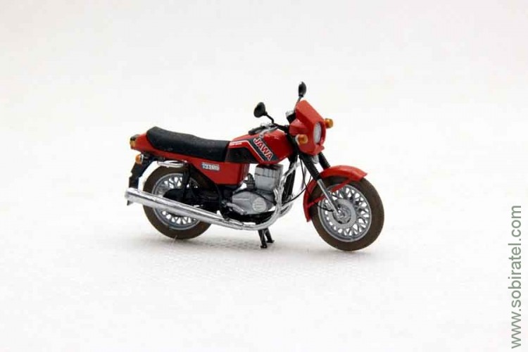 мотоцикл ЯВА JAWA 350-639 красный (Моделстрой 1:43)