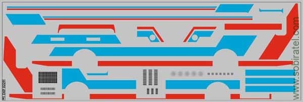 DKP0229 Набор декалей Полосы для 5256.00, вариант 10 (100x290 мм)