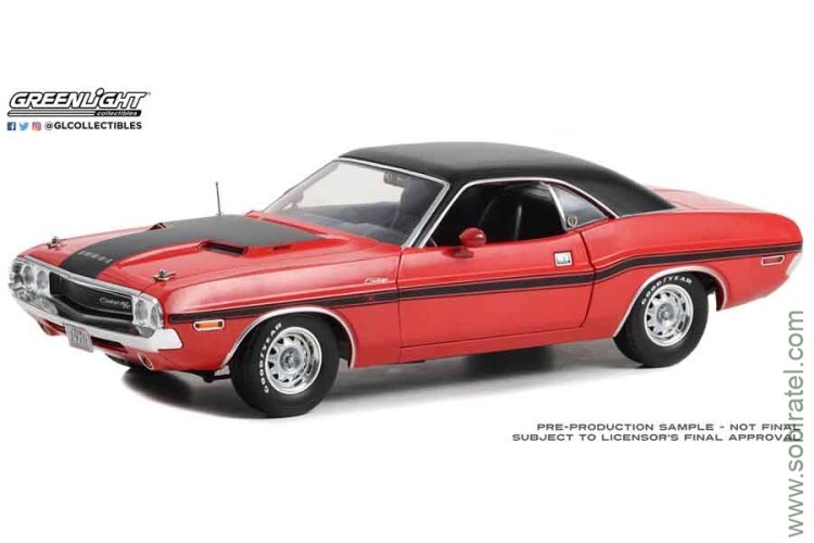 1/18 Dodge Challenger R/T 440 Six-Pack Mr. Norm's Grand Spaulding Dodge 1970 красный (GreenLight)