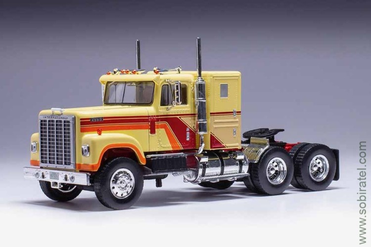 седельный тягач №217 International Transtar 4300 1980 желтый с красным (iXO 1:43)