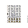 комплект разделителей для разменных монет России 1997-2018 гг., 6 листов