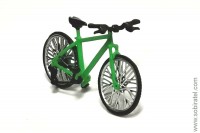 масштабная модель Велосипед без крыльев зелёный, серебристые спицы (1:43 Моделстрой)